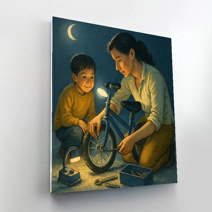 Moonbeam Bicycle Repair DIY paint by numbers