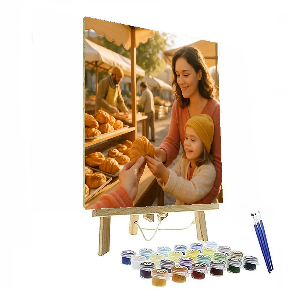 Morning Market Pastry Date Numbered painting kits