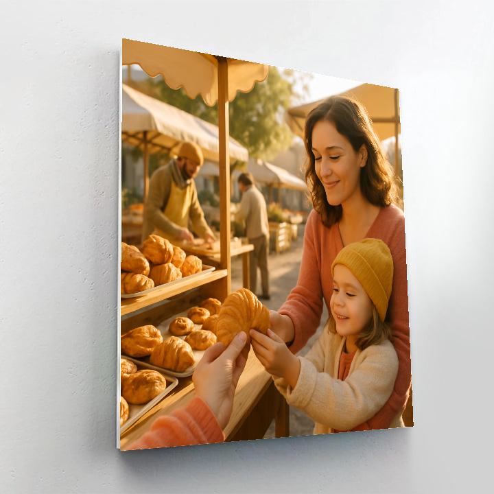 Morning Market Pastry Date Numbered painting kits