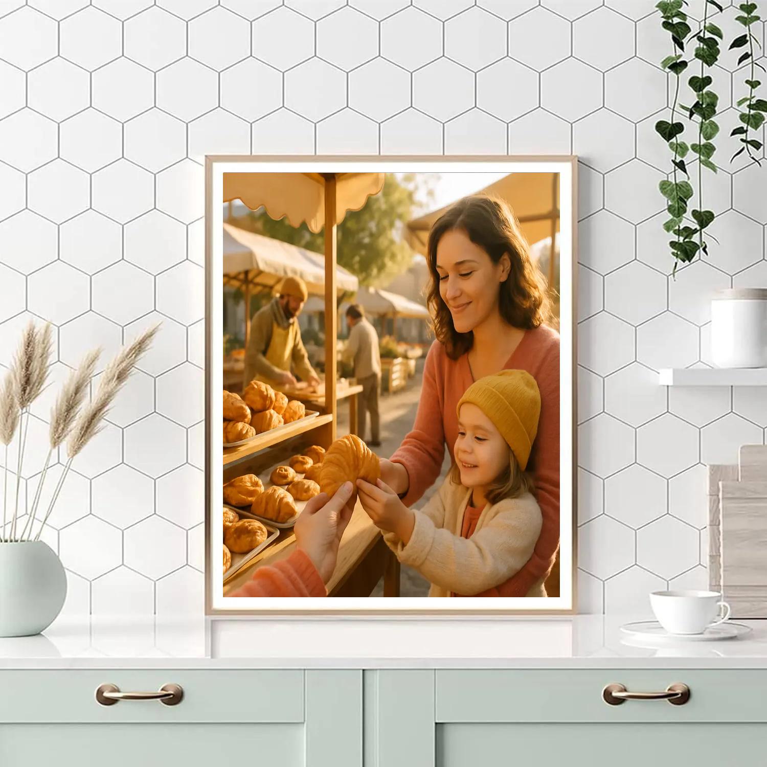 Morning Market Pastry Date Numbered painting kits