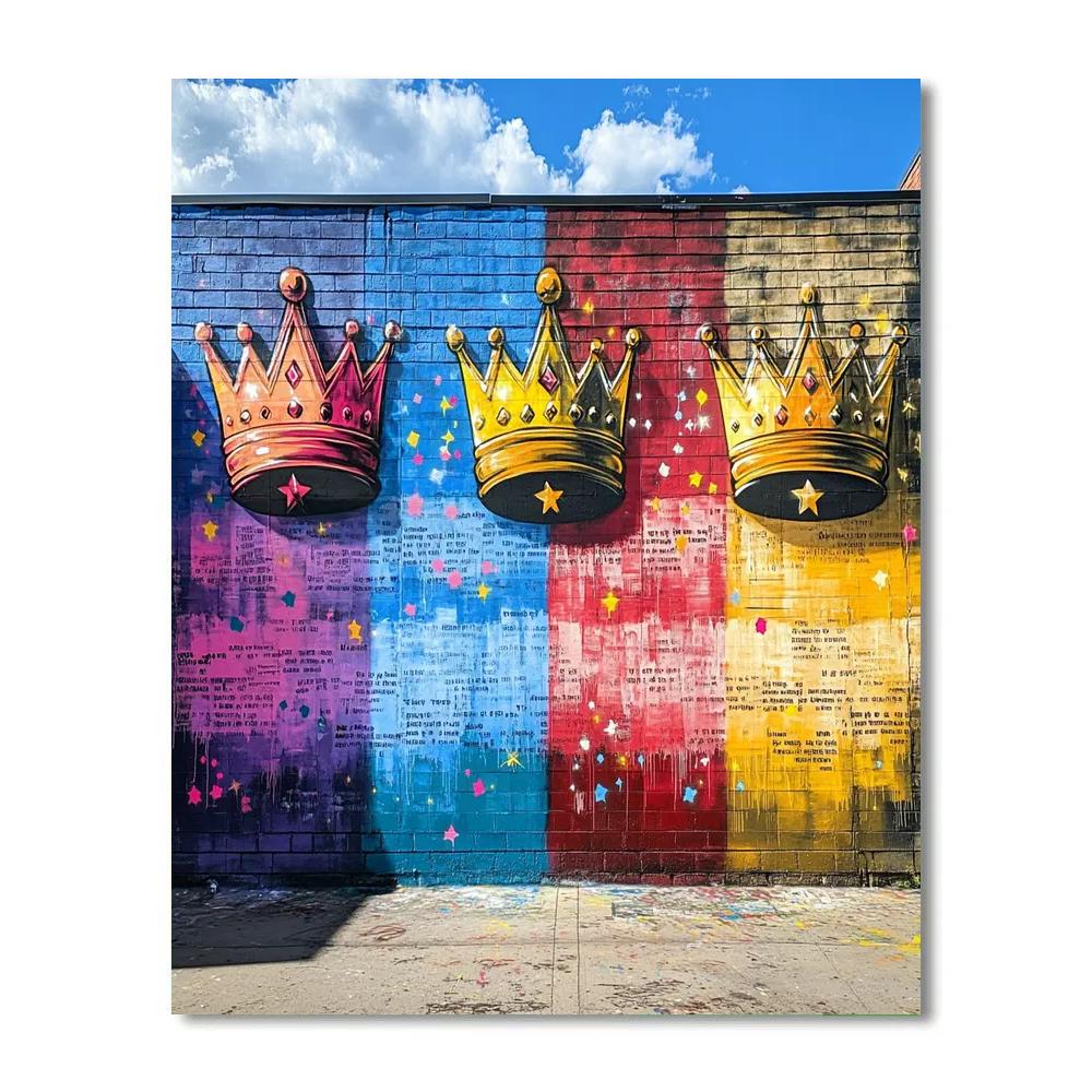 Jean-Michel Basquiat Inspired Neon Alley paint by color