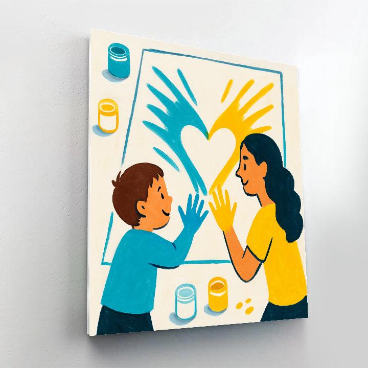 Handprint Comet Canvas Painting by numbers kit