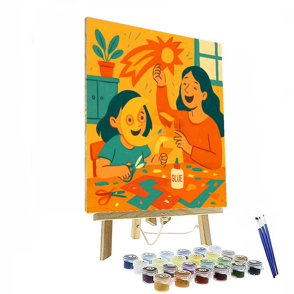 Craft Table Meteor Masks Painting by numbers kit