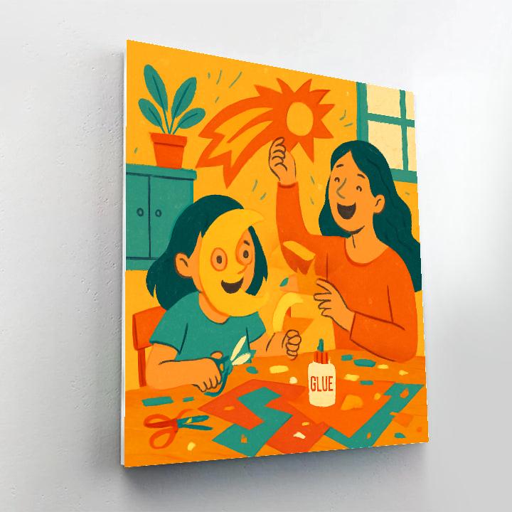 Craft Table Meteor Masks Painting by numbers kit