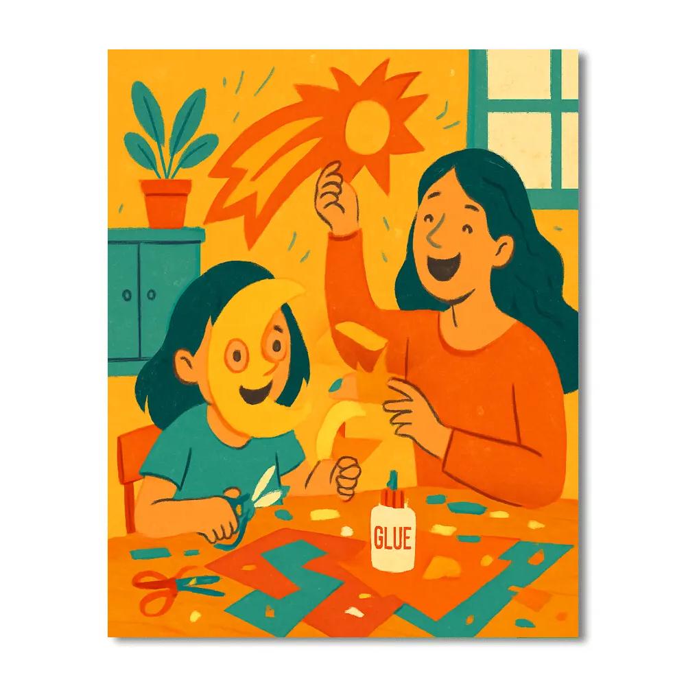 Craft Table Meteor Masks Painting by numbers kit