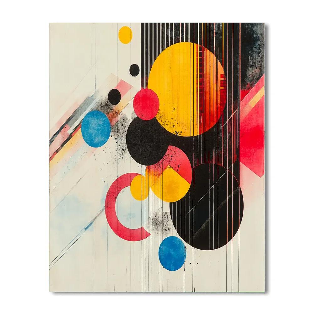 Wassily Kandinsky Inspired Urban Soundscape paint by numbers