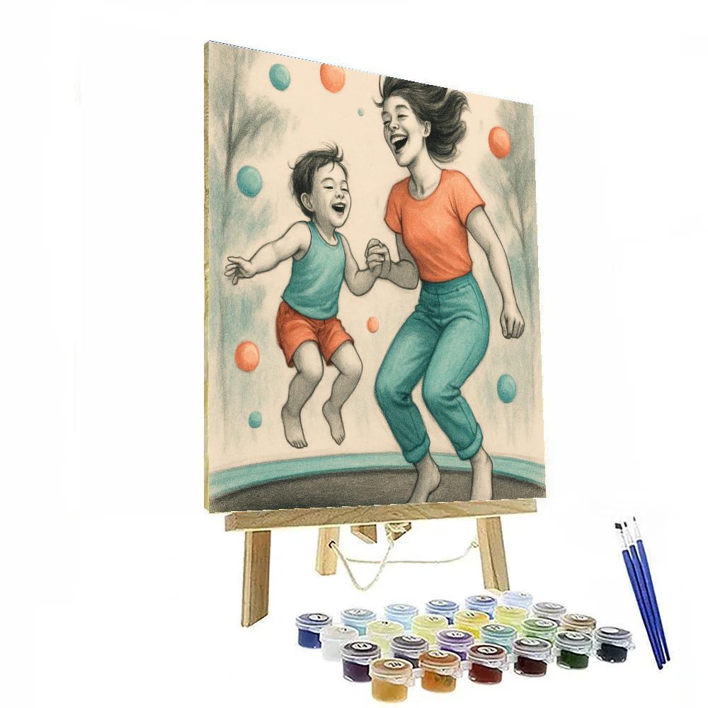 Playful Trampoline Orbit Paint by numbers kits
