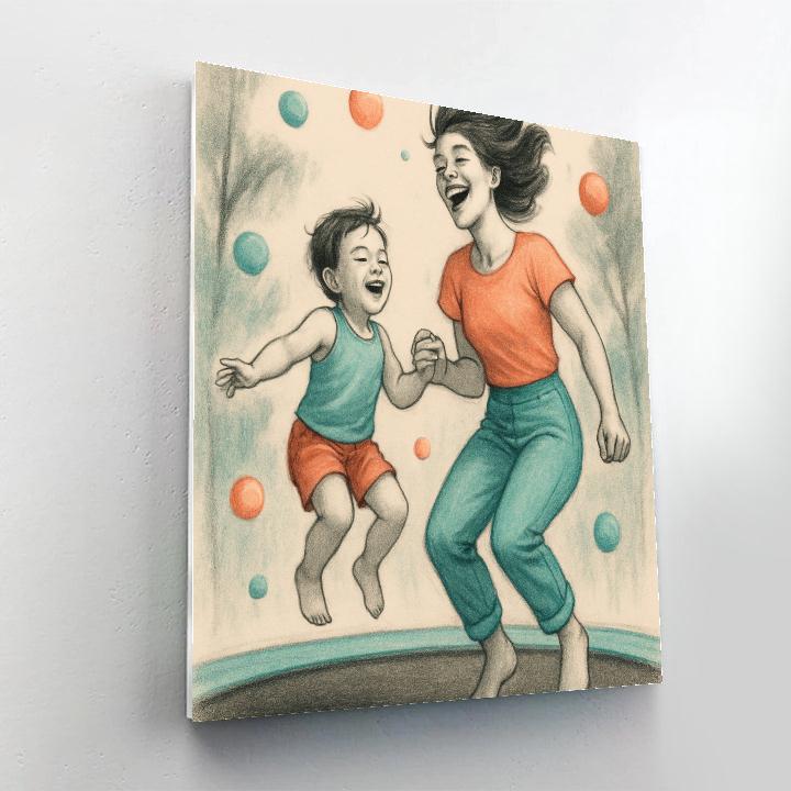 Playful Trampoline Orbit Paint by numbers kits