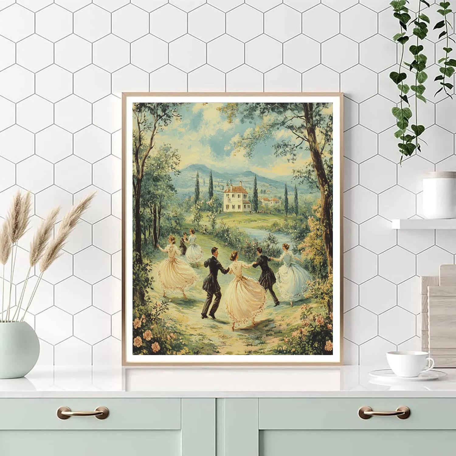 Thomas Gainsborough Inspired Country Dance painting number kit