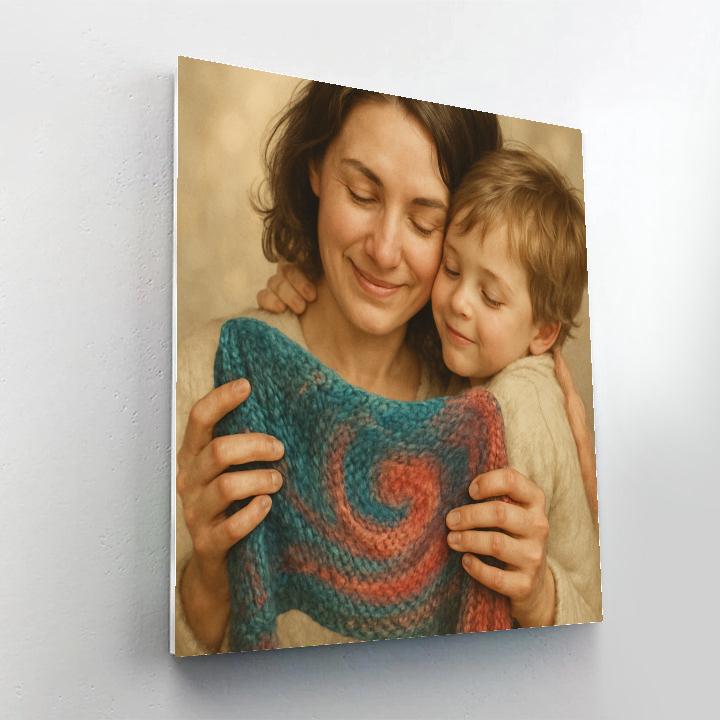 Handmade Nebula Scarf Surprise Number painting