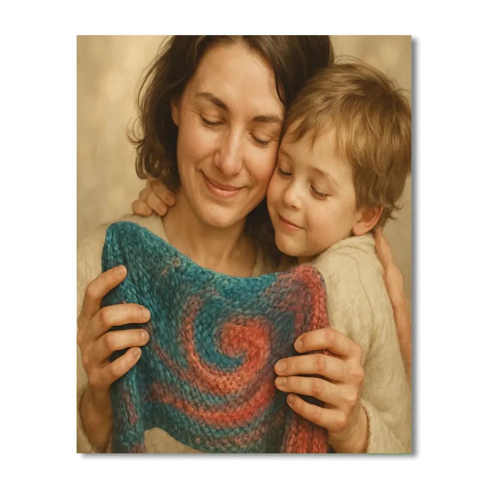 Handmade Nebula Scarf Surprise Number painting