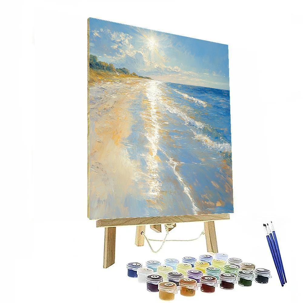 Joaquín Sorolla Inspired Beach Volleyball paint by numbers