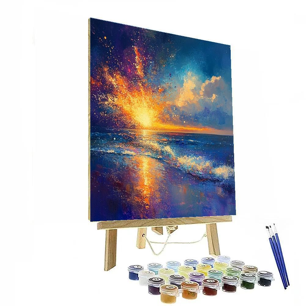 William Turner Inspired Solar Flare Horizon paint by numbers
