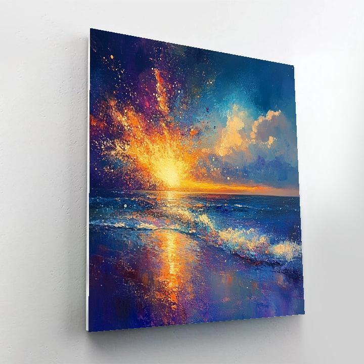 William Turner Inspired Solar Flare Horizon paint by numbers