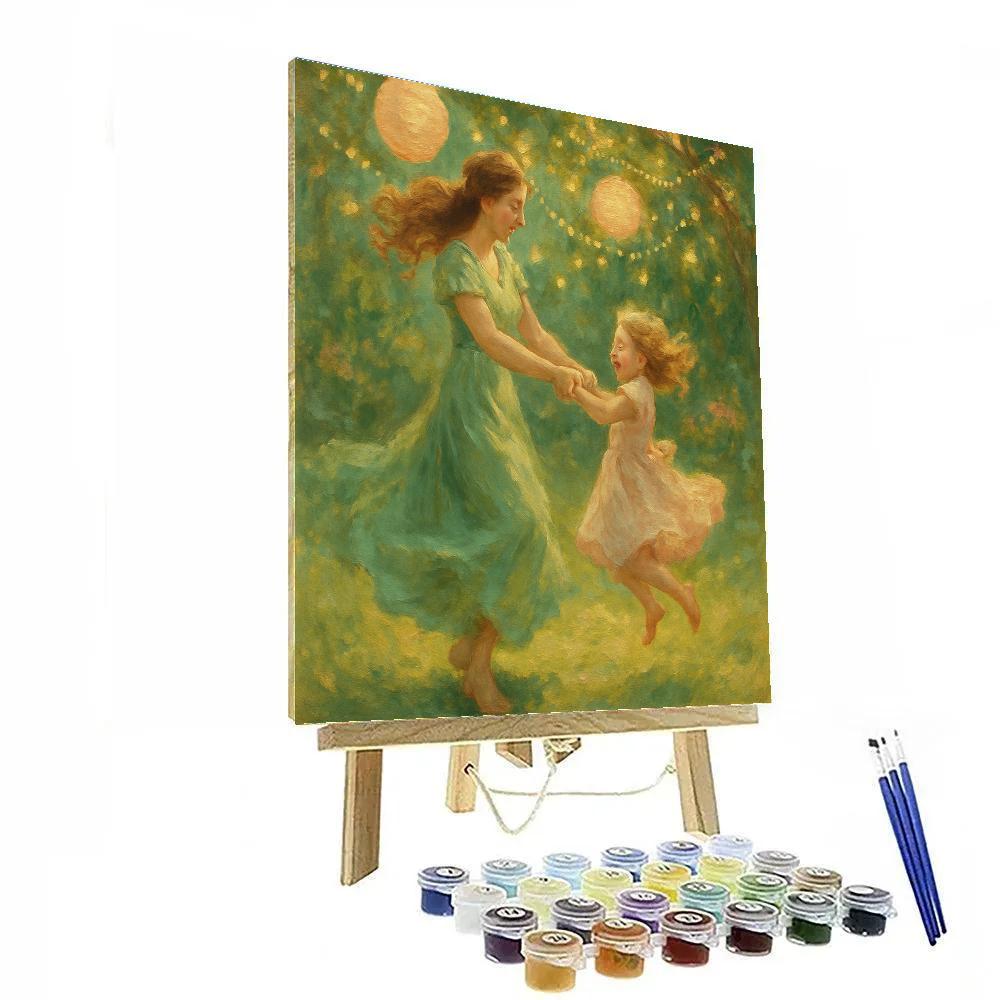 Garden Dance Under Lantern Stars painting number kit