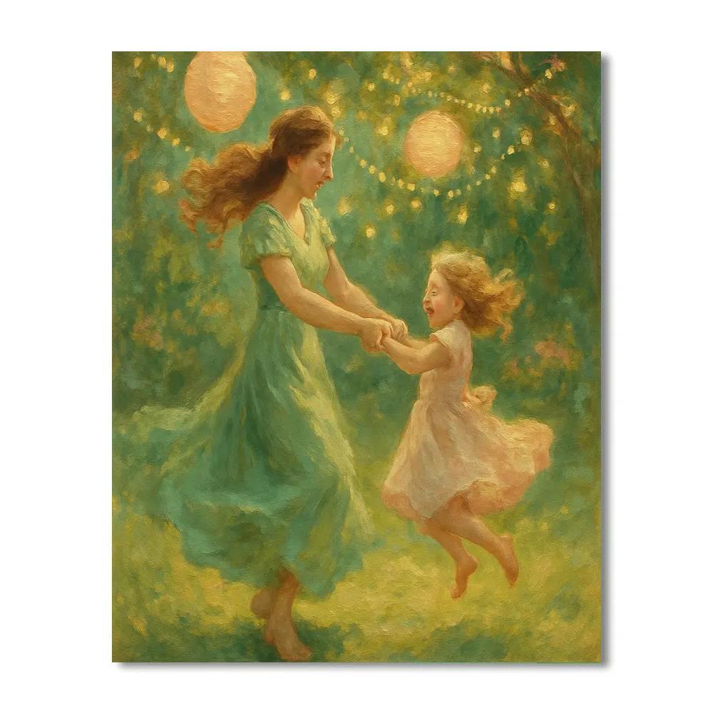 Garden Dance Under Lantern Stars painting number kit