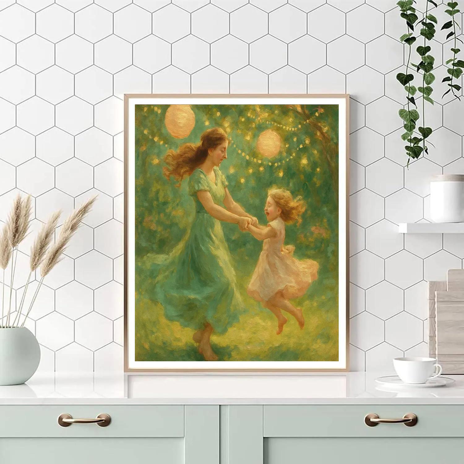 Garden Dance Under Lantern Stars painting number kit