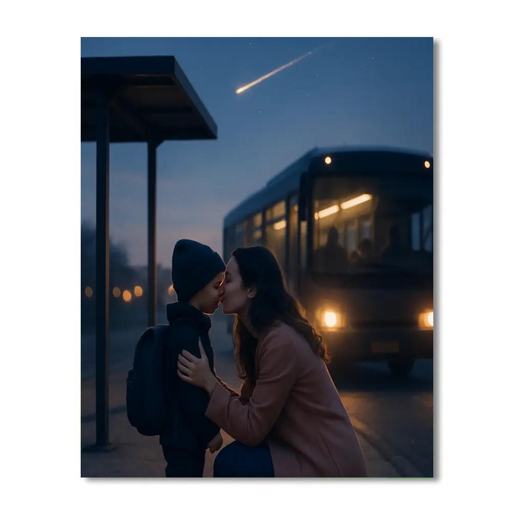 Goodbye Bus Stop Star Kiss paint by numbers