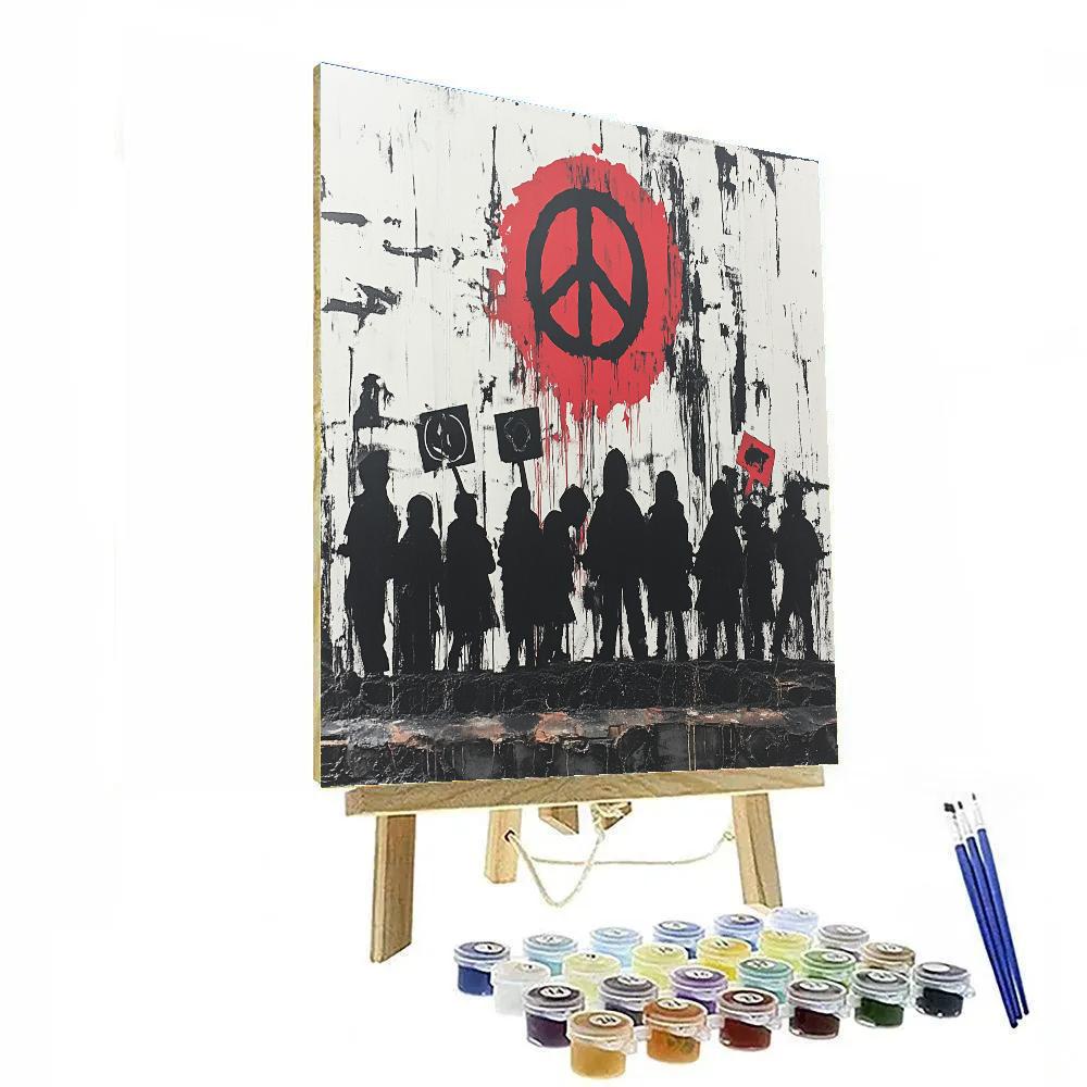 Banksy Inspired Street Art Revolution Painting by numbers kit