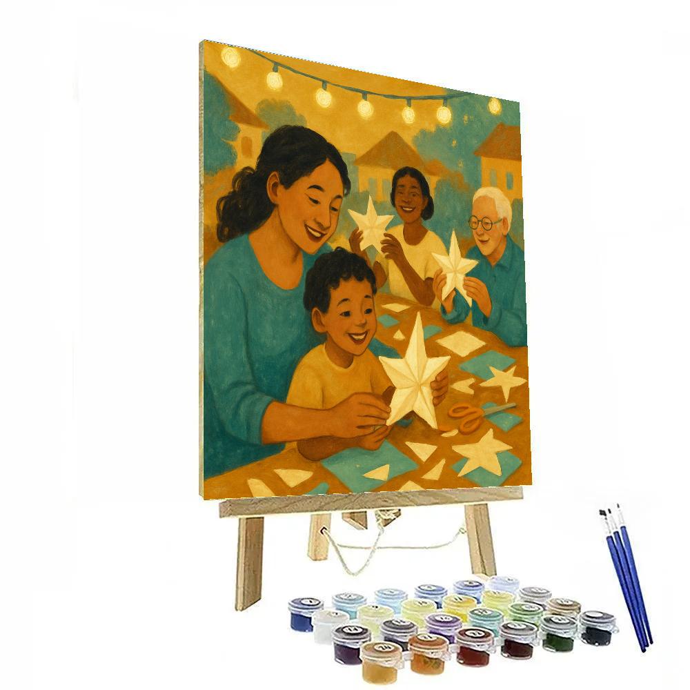 Neighborhood Star Lantern Craft Painting by numbers kit