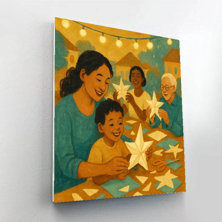 Neighborhood Star Lantern Craft Painting by numbers kit