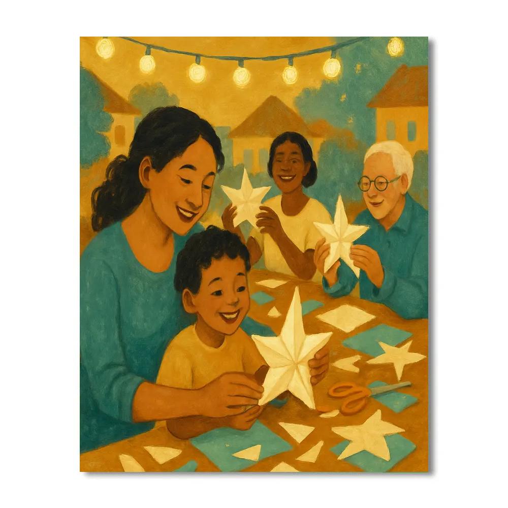 Neighborhood Star Lantern Craft Painting by numbers kit