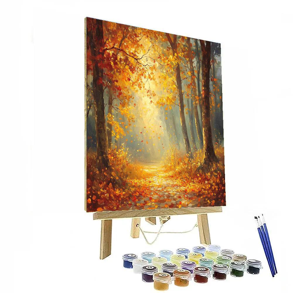 Claude Monet Inspired Autumn Woods painting number kit