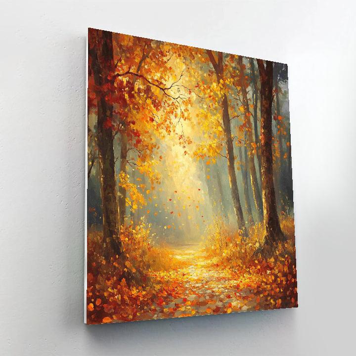 Claude Monet Inspired Autumn Woods painting number kit