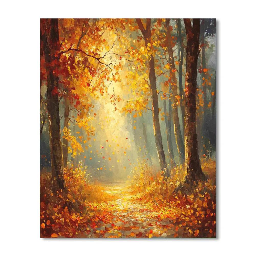 Claude Monet Inspired Autumn Woods painting number kit