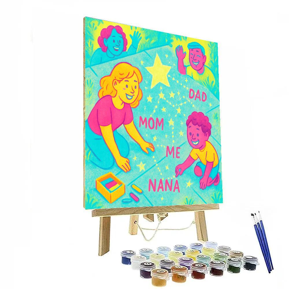 Sidewalk Star Map Drawing Paint by numbers kits