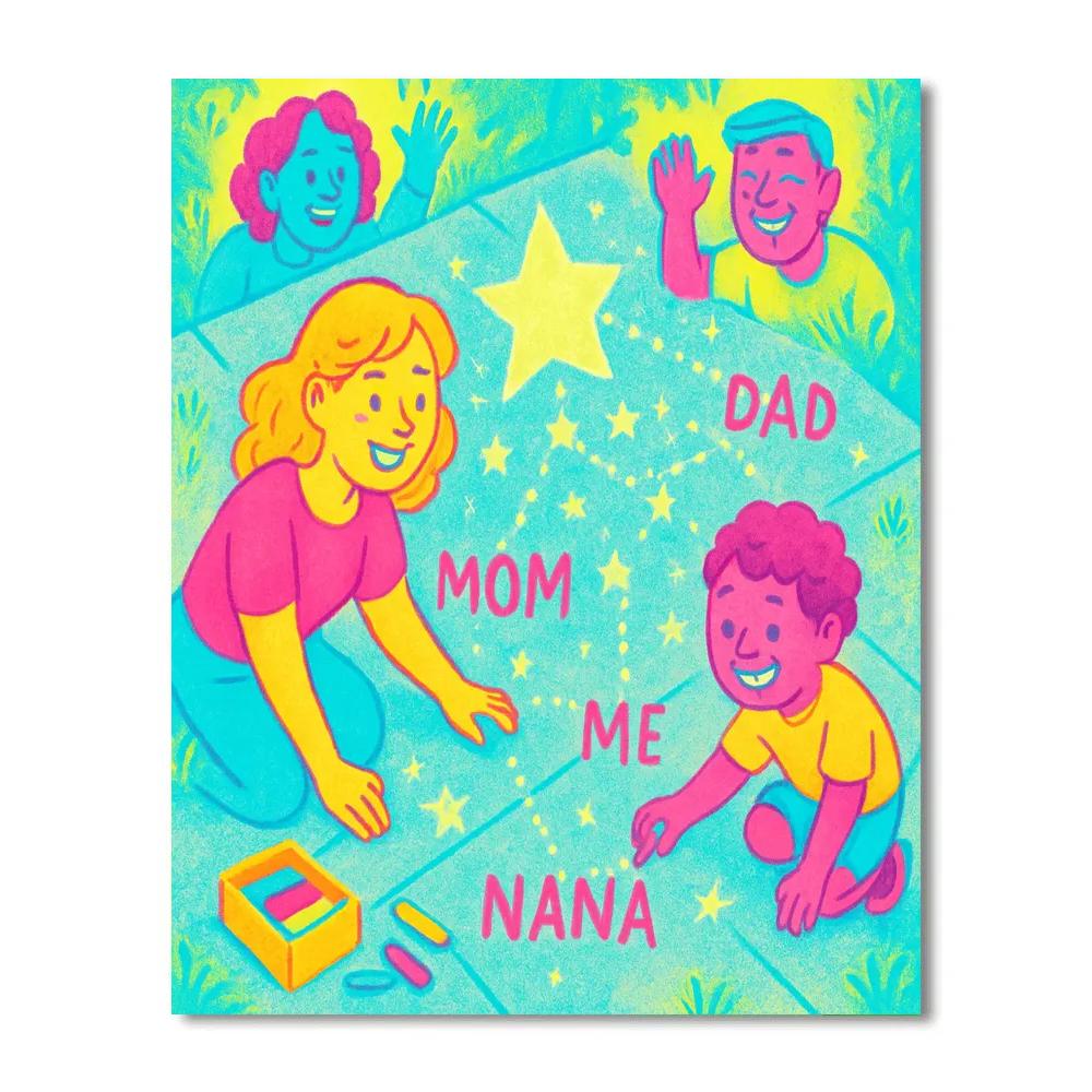 Sidewalk Star Map Drawing Paint by numbers kits