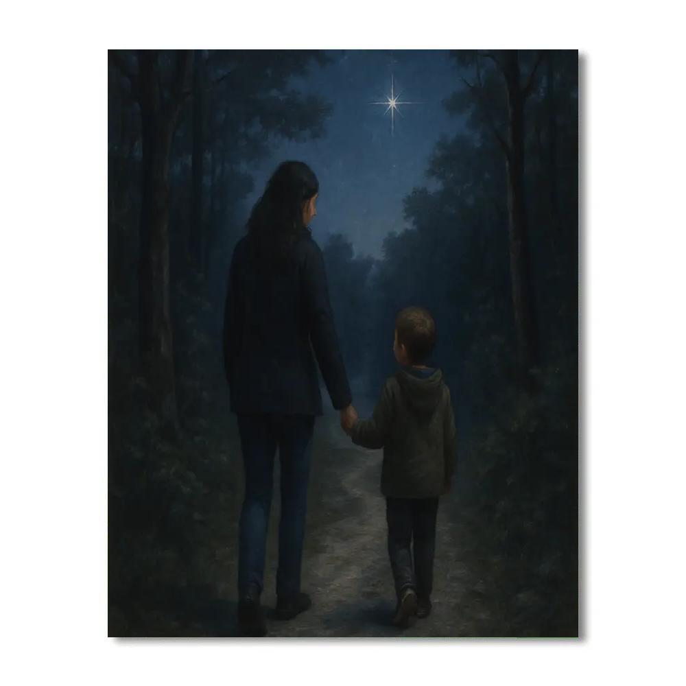 Polaris Guiding Forest Walk DIY paint by numbers