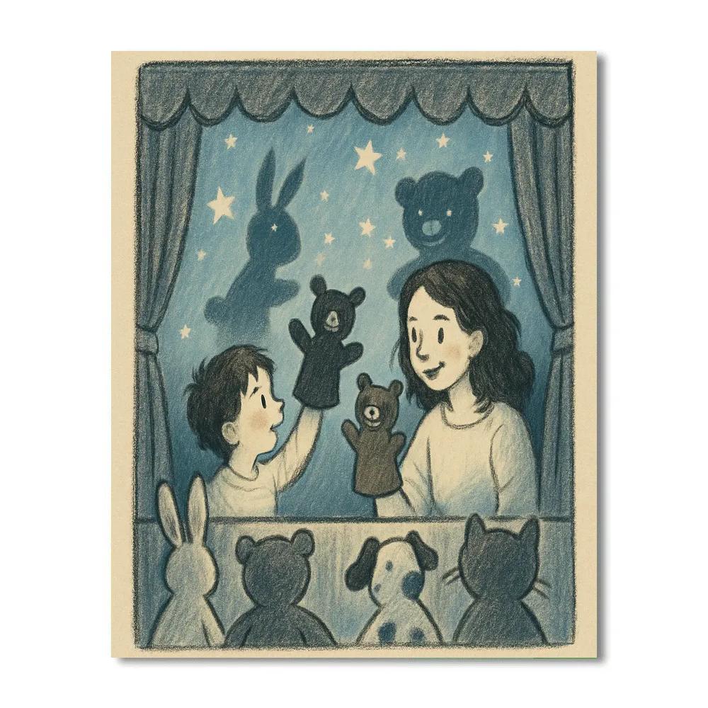 Puppet Theater Constellations painting number kit