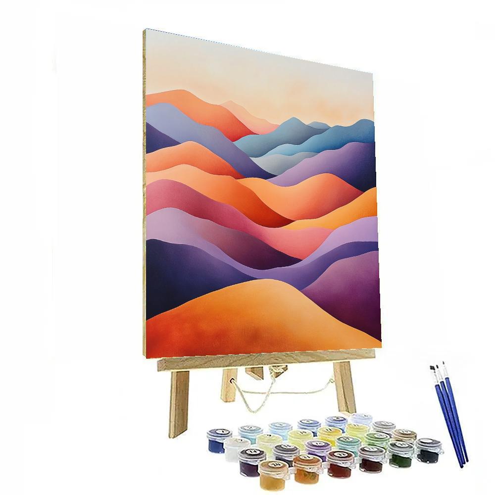 Georgia OKeeffe Inspired Abstract Desert Mountains painting number kit