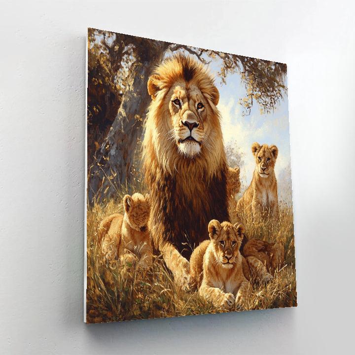 Edwin Landseer Inspired Majestic Lions paint by numbers