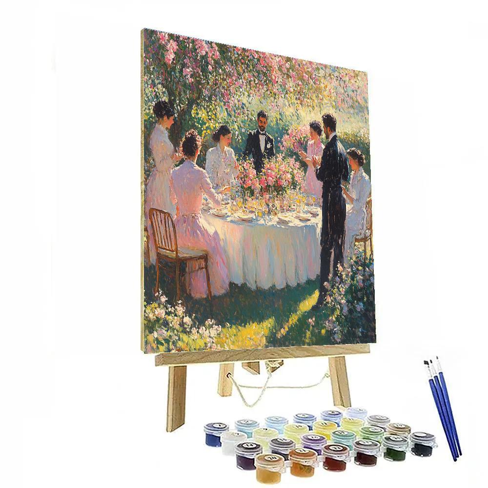 Mary Fairchild MacMonnies Low Inspired Garden Party painting number kit