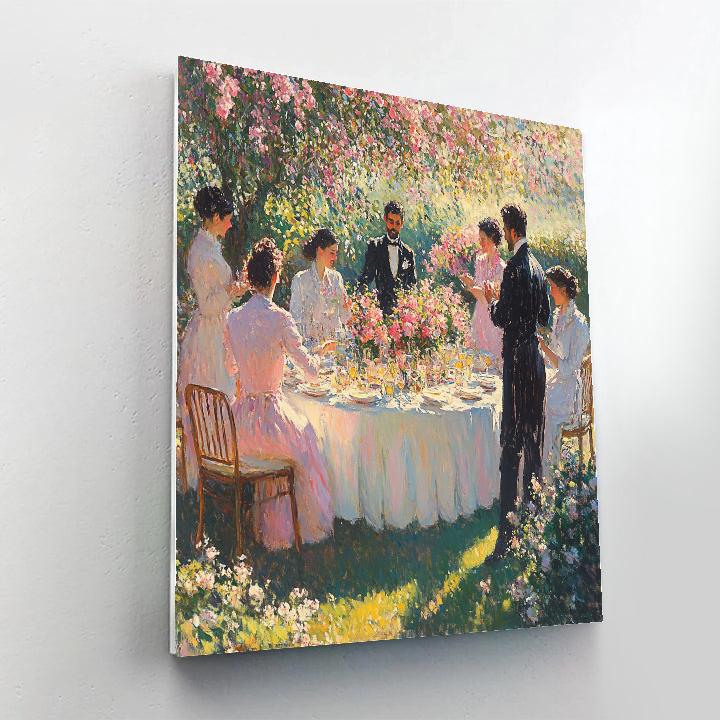 Mary Fairchild MacMonnies Low Inspired Garden Party painting number kit