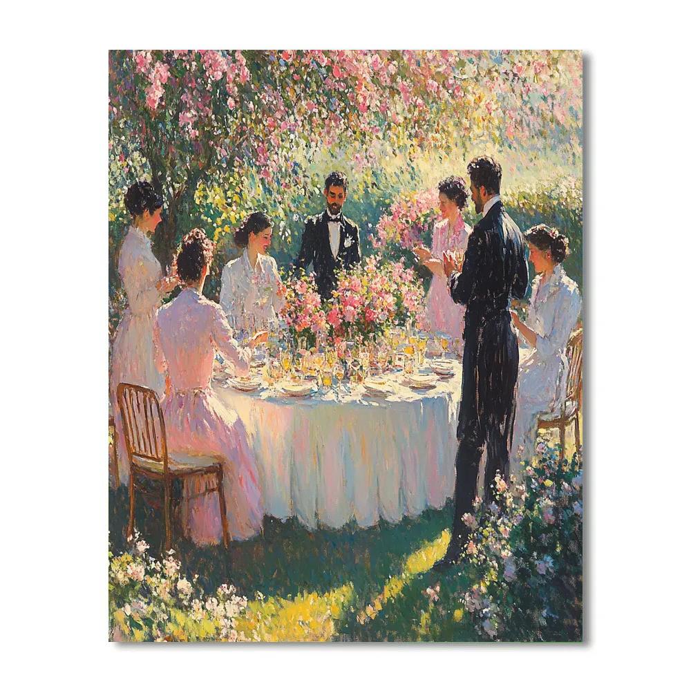 Mary Fairchild MacMonnies Low Inspired Garden Party painting number kit