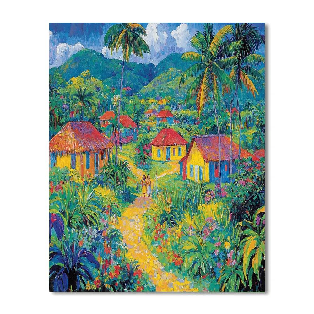 Paul Gauguin Inspired Exotic Village Painting by numbers kit