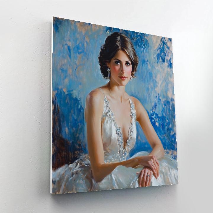John Singer Sargent Inspired Elegant Lady Portrait paint by color