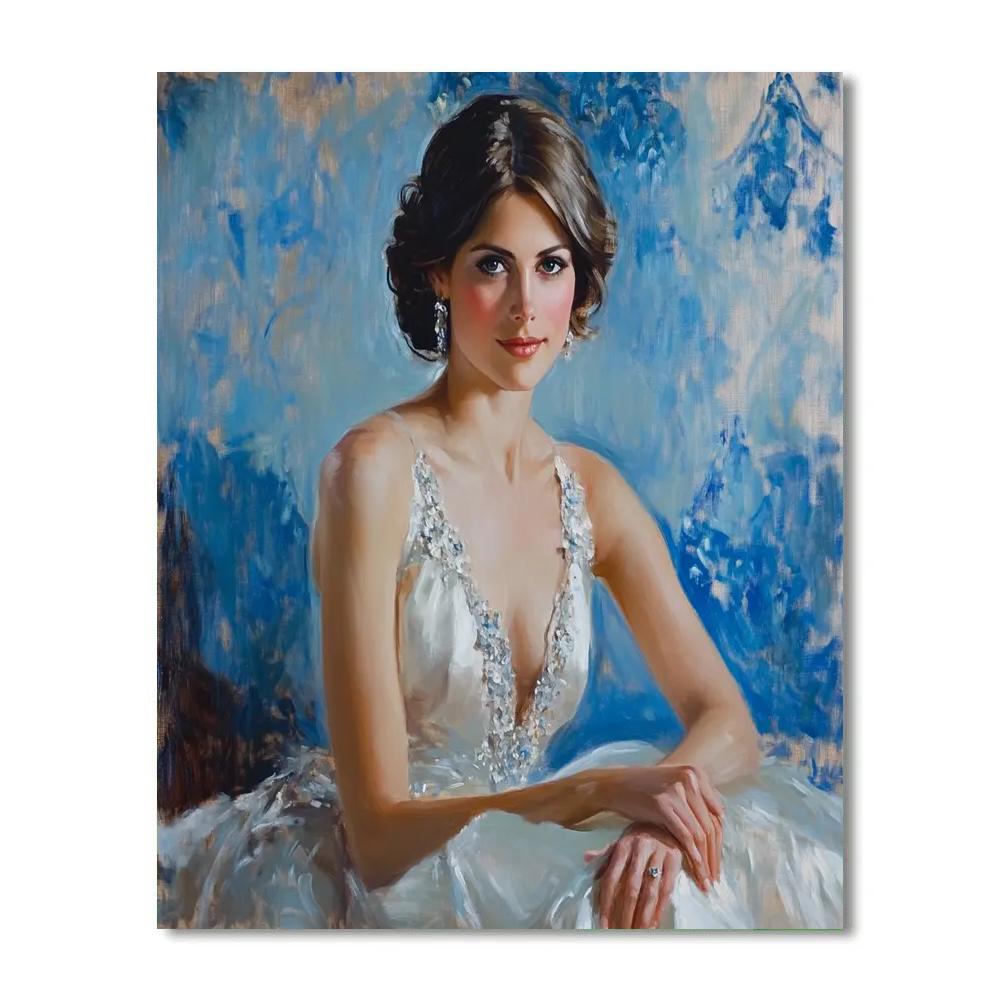 John Singer Sargent Inspired Elegant Lady Portrait paint by color