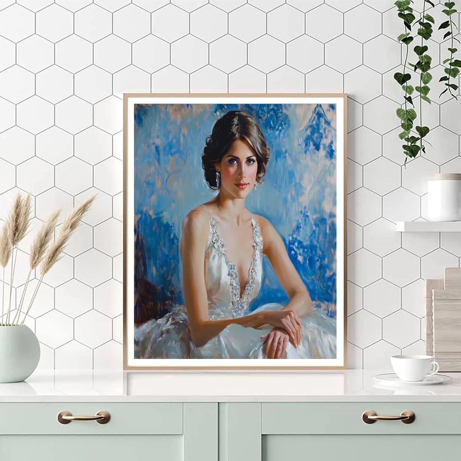 John Singer Sargent Inspired Elegant Lady Portrait paint by color