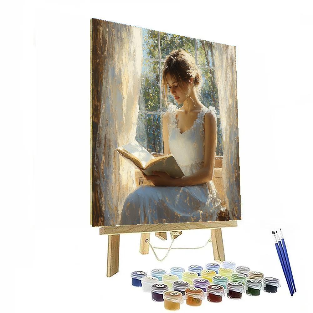 Joseph DeCamp Inspired Quiet Reading paint by numbers
