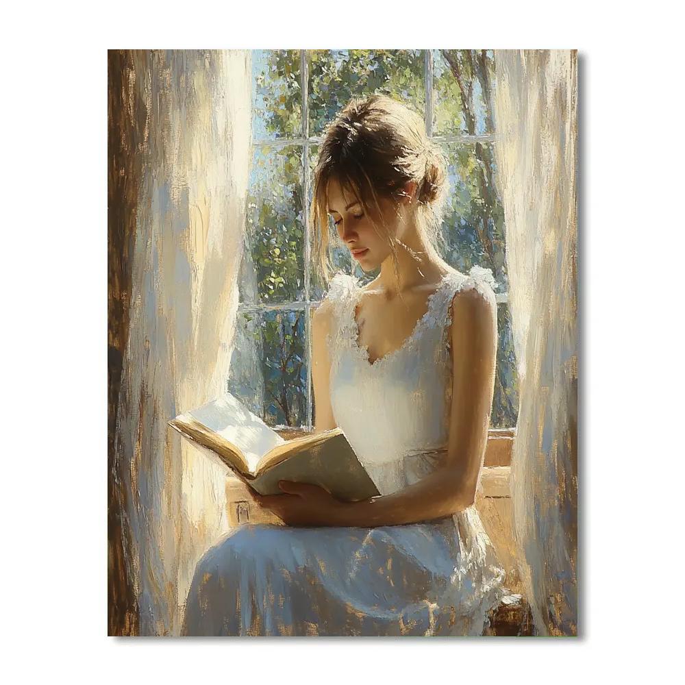 Joseph DeCamp Inspired Quiet Reading paint by numbers