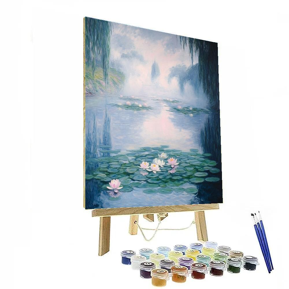 Monet Inspired Misty Morning Pond paint by number