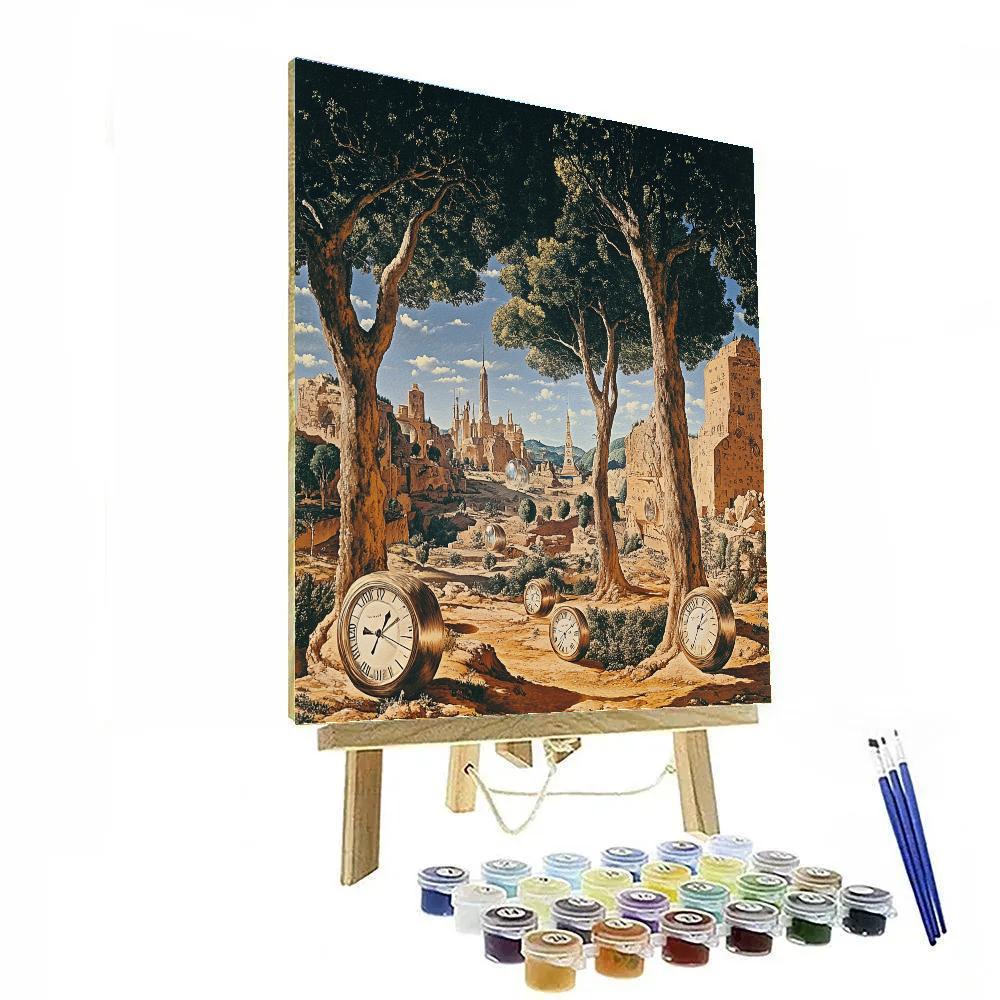 Salvador Dali Inspired Dreamlike Landscape Number painting