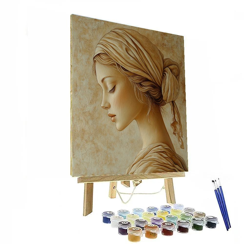 Leonardo Da Vinci Inspired Quiet Reflection Paint by numbers art