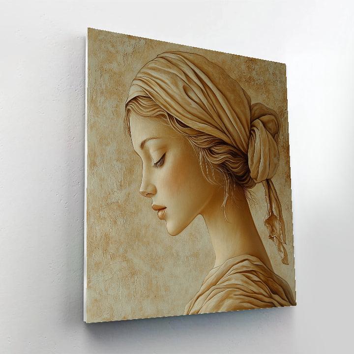 Leonardo Da Vinci Inspired Quiet Reflection Paint by numbers art