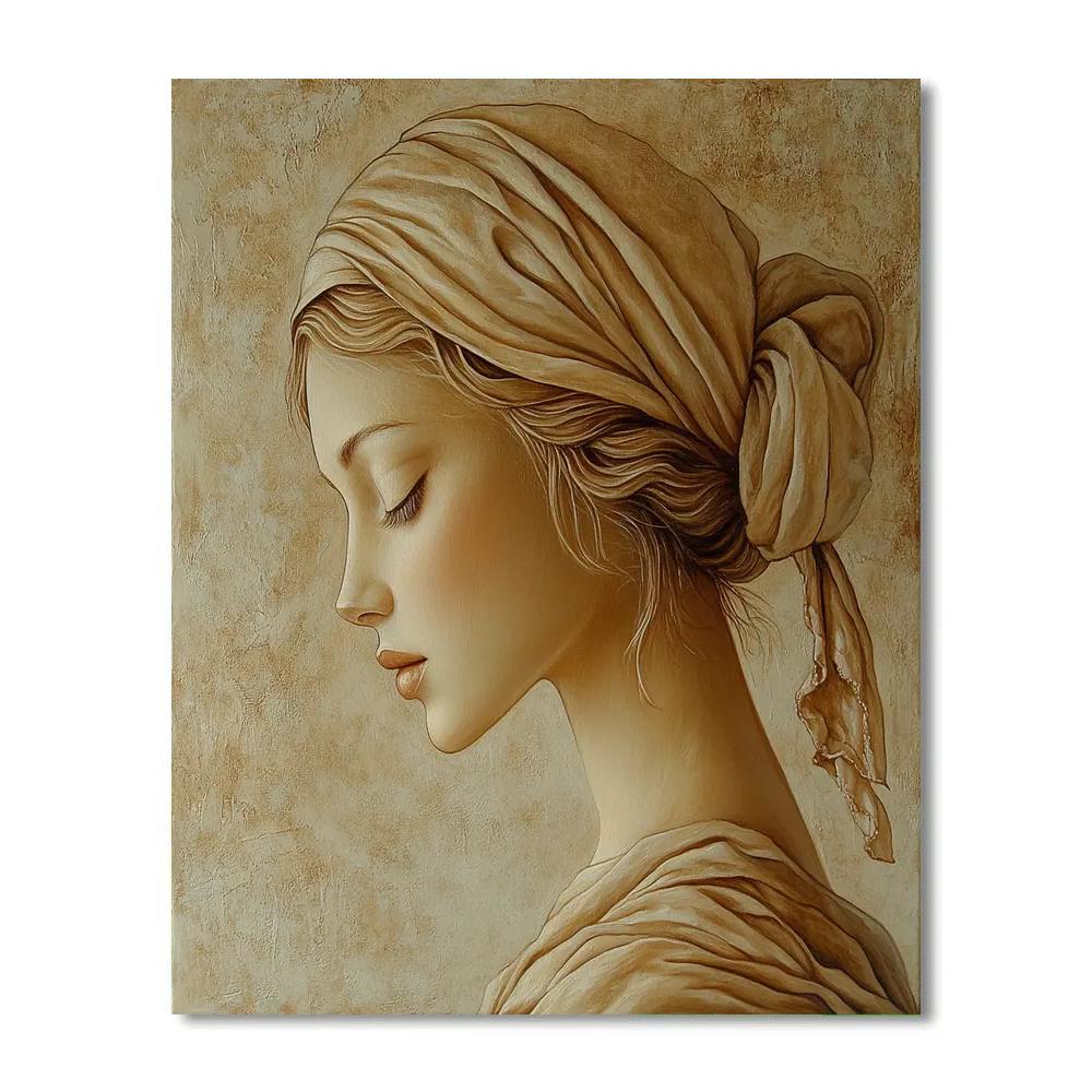 Leonardo Da Vinci Inspired Quiet Reflection Paint by numbers art