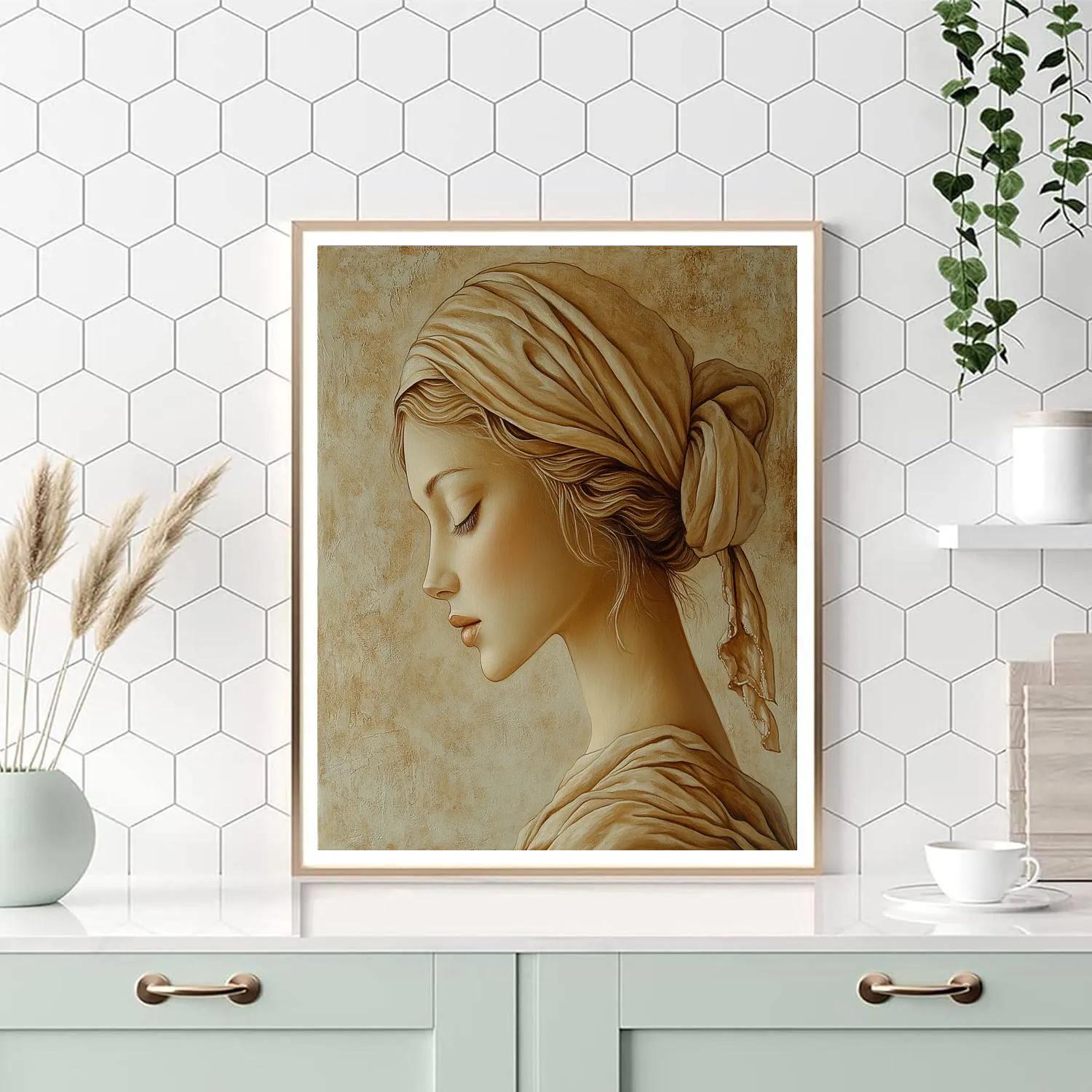 Leonardo Da Vinci Inspired Quiet Reflection Paint by numbers art